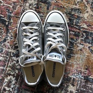 Dark Gray Converse - women’s size 9